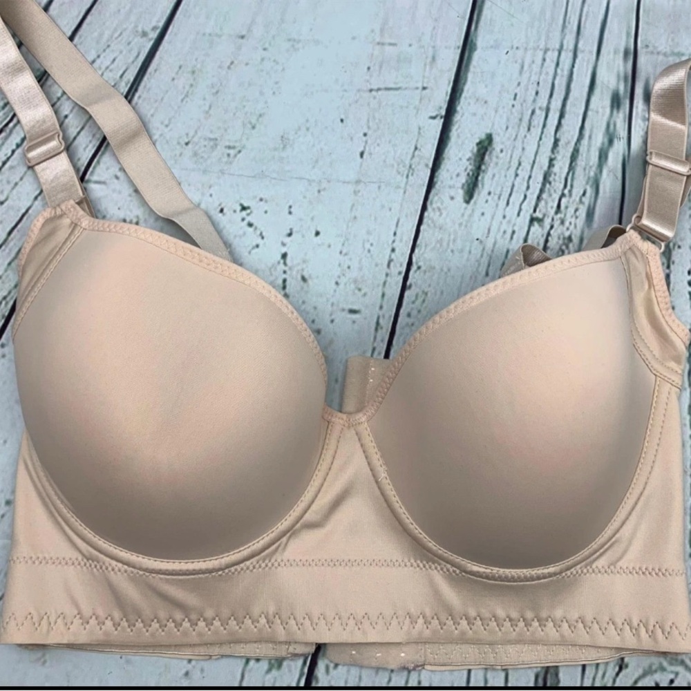 Nude-Color Full-Coverage Underwire Bra Size 38/85D